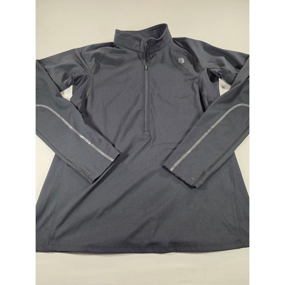 Under Armour Rush ColdGear Mens Large Black 1/2 Zip Pullover Celliant 1355170